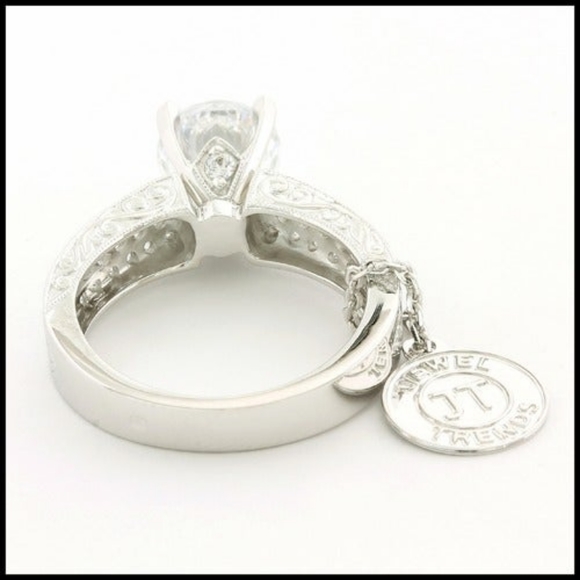 JT Jewel Trends White Gold Overlay Engagement Ring - Picture 2 of 14